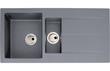 Abode Zero 1.5B & Drainer Granite Inset Sink - Grey Metallic