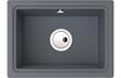 Abode Denton Compact 1B Undermount Sink - Grey Metallic