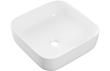 Luxley 400mm Ceramic Square Washbowl & Waste - Matt White