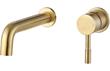 Pontias Mono Wall Mounted Basin Tap - Brushed Brass