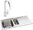 Abode Neron 1.5B Inset St/Steel Sink & Atlas Tap Pack