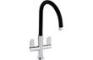 Abode Linear Nero Monobloc Mixer Tap - Chrome/Black