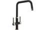 Abode Hex Monobloc Mixer Tap - Brushed Nickel/Black