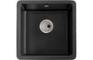 Abode Matrix Sq GR15 1B Granite Inset/Undermount Sink - Black Metallic