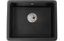 Abode Matrix Sq GR15 Large 1B Granite Inset/Undermount Sink - Black Metallic