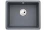 Abode Matrix Sq GR15 Large 1B Granite Inset/Undermount Sink - Grey Metallic