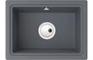 Abode Denton Compact 1B Undermount Sink - Grey Metallic