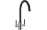 Prima+ Swan Neck Dual Lever Mixer Tap - Black