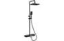 Vema Thermostatic Shower Column w/Fixed Head, Riser, Shelf & Foot Wash - Black