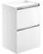 Gatsbi 600mm 2 Drawer Floor Standing Basin Unit (No Top) - White Gloss