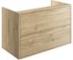 Albia 900mm 2 Drawer Wall Hung Basin Unit (No Top) - Havana Oak