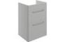 Lambros 594mm 2 Drawer Floor Unit (exc. Basin) - Grey Gloss