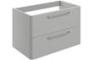 Lambros 794mm 2 Drawer Wall Unit (exc. Basin) - Grey Gloss