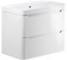 Manhatos 800mm 2 Drawer Wall Hung Basin Unit - White Gloss