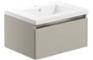 Gatsbi 615mm 1 Drawer Wall Hung Basin Unit Inc. Basin - Latte