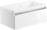 Gatsbi 815mm 1 Drawer Wall Hung Basin Unit Inc. Basin - White Gloss