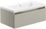 Gatsbi 815mm 1 Drawer Wall Hung Basin Unit Inc. Basin - Latte