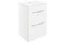 Lambros 610mm 2 Drawer Floor Unit & Basin - White Gloss