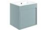 Carina 510mm Wall Hung Unit Inc. Basin - Matt Sea Green