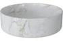 Luxley 355mm Ceramic Round Washbowl & Waste - Marble Effect