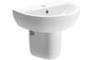 Bayonne 550x400mm 1TH Basin & Semi Pedestal