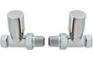 Patterned Chrome Radiator Valves - Straight