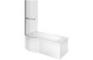 Orontia P Shape SUPERCAST 1700x850x560mm 0TH Shower Bath Pack - Left Handed