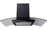 Prima PRCGH013 90cm Curved Glass Chimney Hood - Black