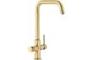 Abode Prothia Quad Spout Slimline Monobloc 3-in-1 Tap - Brushed Brass