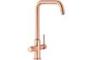 Abode Prothia Quad Spout Slimline Monobloc 3-in-1 Tap - Urban Copper