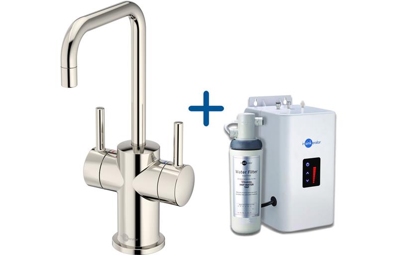 InSinkErator FHC3020 Hot/Cold Water Mixer Tap & Neo Tank - Polished Nickel