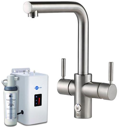 InSinkErator 4N1 L Shape Tap Neo Tank & Filter Pack – Brushed Steel AIS802