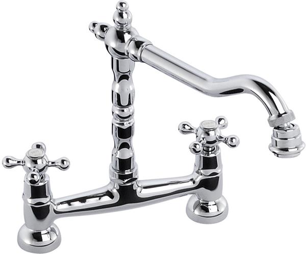 Abode Melford Bridge Mixer Tap - Chrome