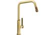 Abode Hex Single Lever Mixer Tap w/Pull Out - Antique Brass