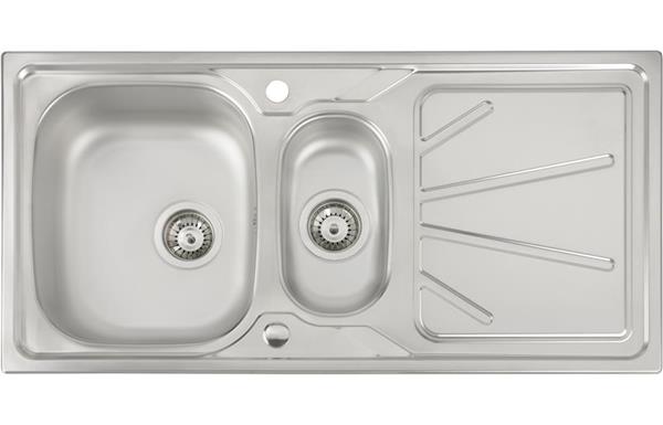 Abode Trydent 1.5B & Drainer Inset Sink - St/Steel