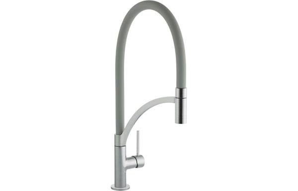 Prima+ Swan Neck Single Lever Mixer Tap w/Pull Out - Grey