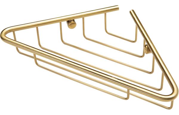 Lissy 1-Tier Corner Shower Storage - Brushed Brass