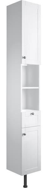 Valinso 300mm 2 Door Tall Unit - Satin White Ash