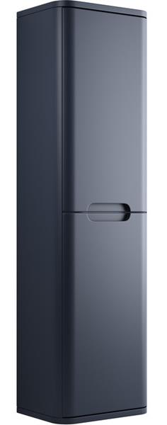 Manhatos 350mm 2 Door Wall Hung Tall Unit - Matt Indigo