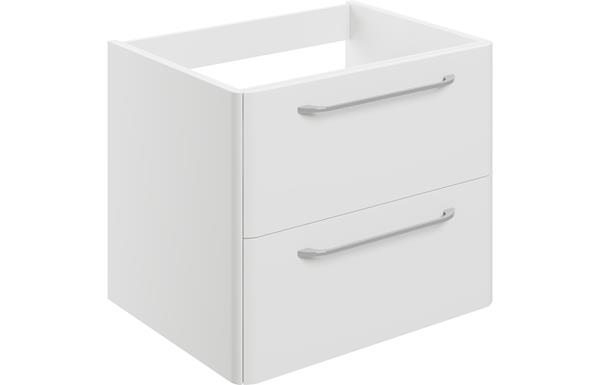 Lambros 594mm 2 Drawer Wall Unit (exc. Basin) - White Gloss