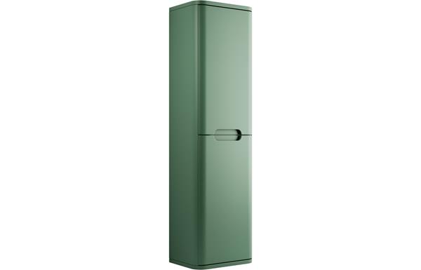 Manhatos 350mm 2 Door Wall Hung Tall Unit - Matt Sage Green