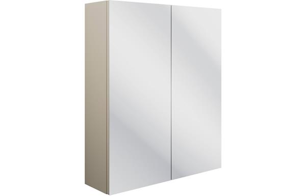 Valinso 600mm 2 Door Mirrored Wall Unit - Matt Latte