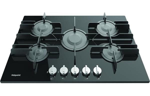 Hotpoint FTGHG 751 D/HBK 75cm Gas on Glass Hob - Black