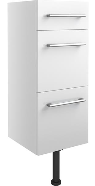 Venosia 300mm 3 Drawer Unit - White Gloss