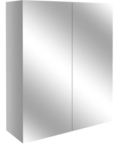 Venosia 600mm Mirrored Unit - Light Grey Gloss