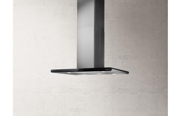 Elica Galaxy 90cm Island Hood - St/Steel & Black Glass