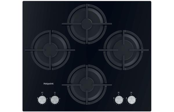 Hotpoint HGS 61S BK 60cm Gas on Glass Hob - Black