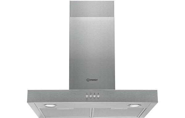 Indesit IHBS6.5LMX 60cm Flat Chimney Hood - St/Steel