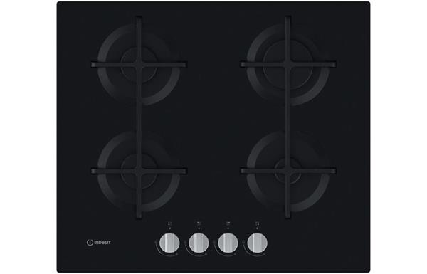 Indesit ING 61T/BK UK 60cm Gas on Glass Hob - Black