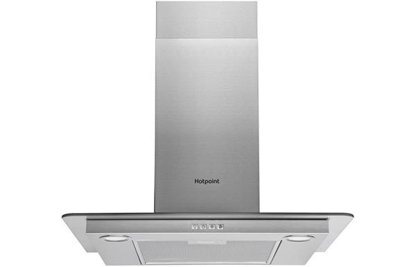 Hotpoint PHFG6.4FLMX 60cm Flat Glass Chimney Hood - St/Steel